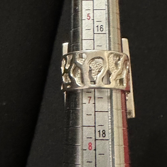 925 Sterling Silver Baltic Amber ring rectangular stone w/textured border & band - Picture 15 of 15